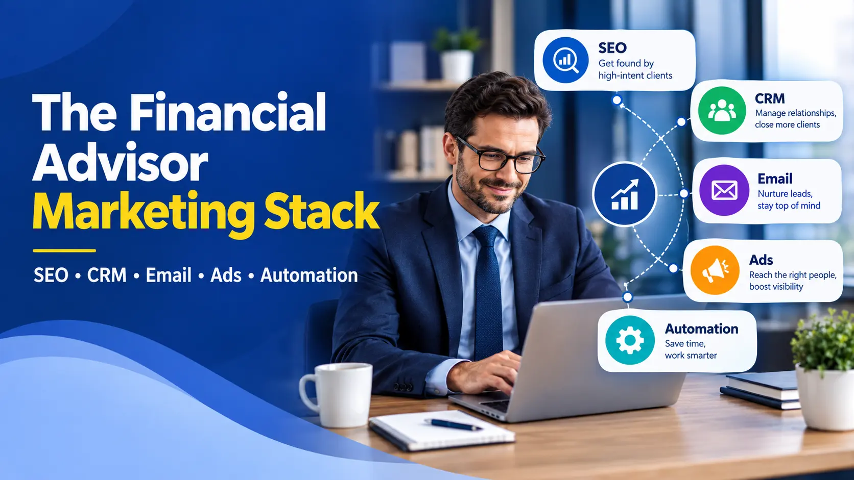 The Financial Advisor Marketing Stack: SEO, CRM, Email, Ads & Automation